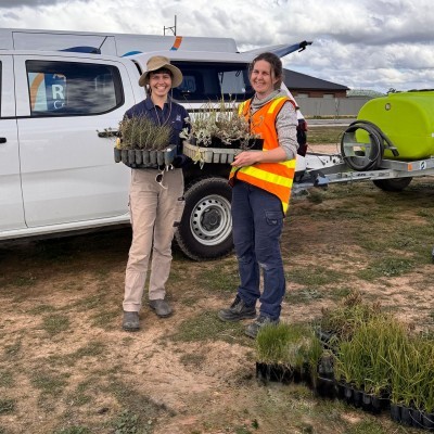 Em and Kylie Tree Planting with Intereach 6.08 .2025