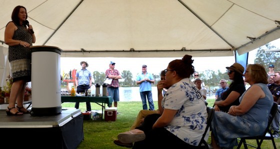 Founding member and past committee member, Lisa McKenzie speaking on the RiverConnect journey at its 10 year celebration event - December 2015